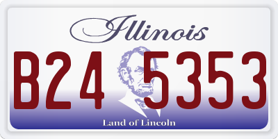 IL license plate B245353