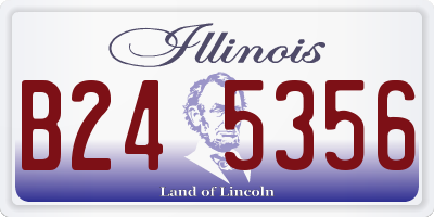 IL license plate B245356