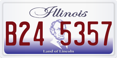 IL license plate B245357