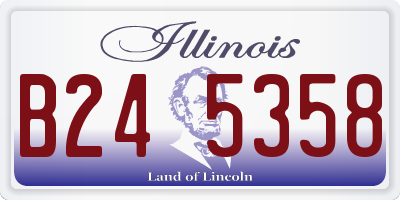 IL license plate B245358