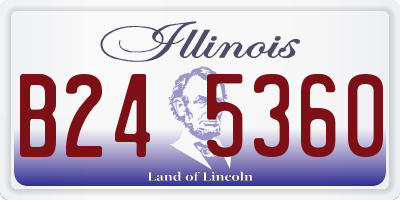 IL license plate B245360