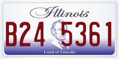 IL license plate B245361