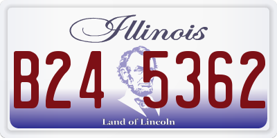 IL license plate B245362