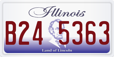 IL license plate B245363