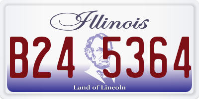 IL license plate B245364
