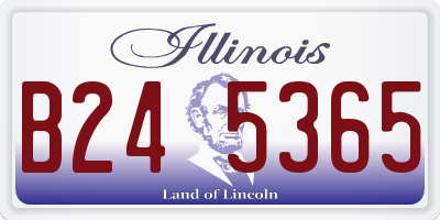 IL license plate B245365