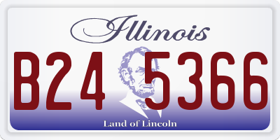IL license plate B245366