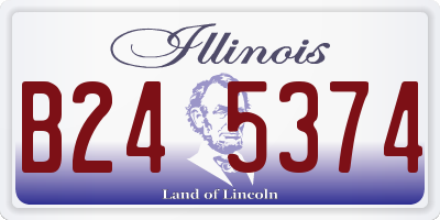 IL license plate B245374