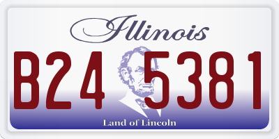 IL license plate B245381