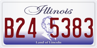IL license plate B245383