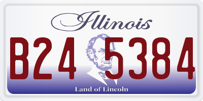 IL license plate B245384