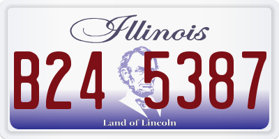 IL license plate B245387
