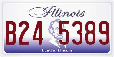 IL license plate B245389