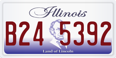 IL license plate B245392