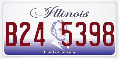 IL license plate B245398