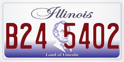 IL license plate B245402