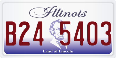 IL license plate B245403