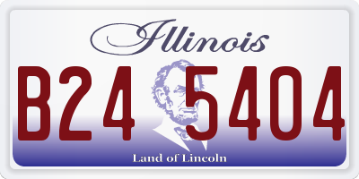 IL license plate B245404