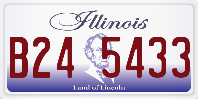 IL license plate B245433
