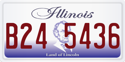 IL license plate B245436