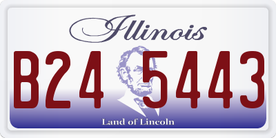 IL license plate B245443