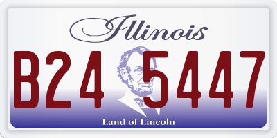 IL license plate B245447