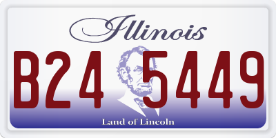 IL license plate B245449