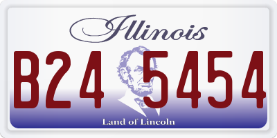 IL license plate B245454