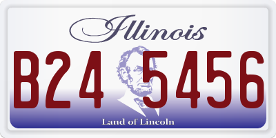 IL license plate B245456