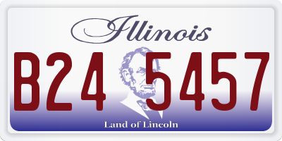 IL license plate B245457