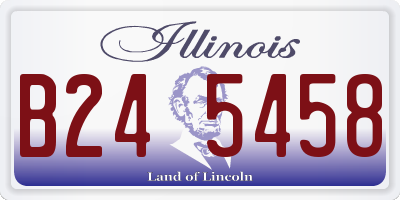IL license plate B245458