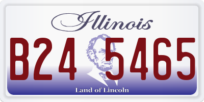 IL license plate B245465