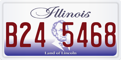 IL license plate B245468