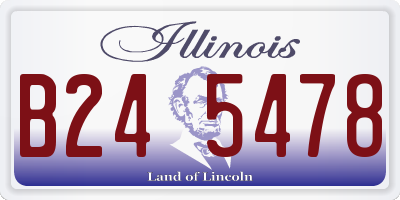 IL license plate B245478