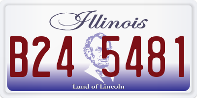 IL license plate B245481