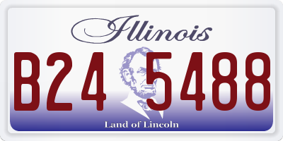 IL license plate B245488