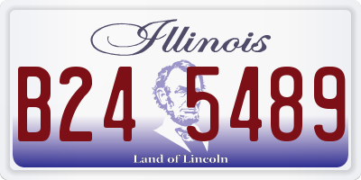IL license plate B245489