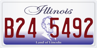 IL license plate B245492