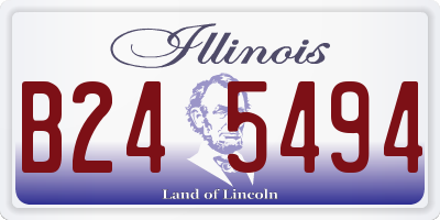 IL license plate B245494