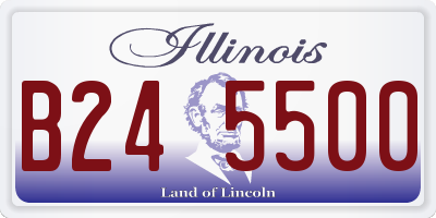 IL license plate B245500