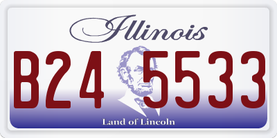 IL license plate B245533