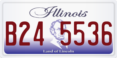 IL license plate B245536