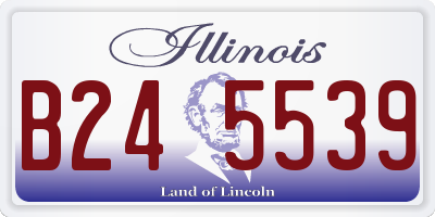 IL license plate B245539