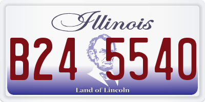 IL license plate B245540