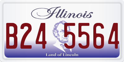 IL license plate B245564