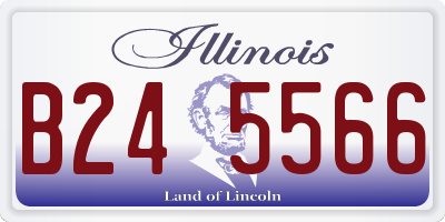IL license plate B245566