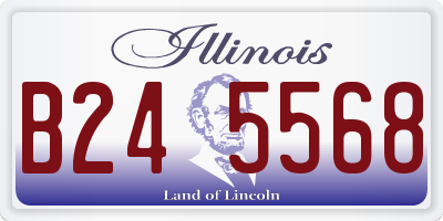 IL license plate B245568