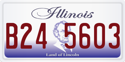 IL license plate B245603
