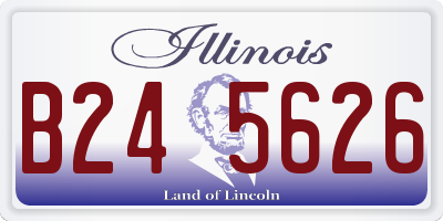 IL license plate B245626