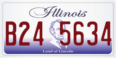 IL license plate B245634